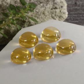 Citrine Gemstone in 8 mm (calibrated) Size for Sale, Citrine Stone in Yellow Golden Color