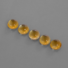 10.62 ct Gold Citrine Gemstone, Citrine Gem in Round Cabochon Shape for Sale.