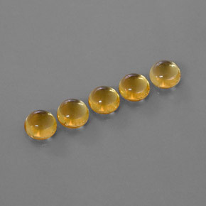 10.69 ct Gold Citrine Stone, Natural Citrine in Round Cabochon Shape for Sale
