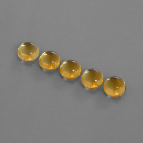 Citrine Gemstone in 8 mm (calibrated) Size for Sale, Citrine Stone in Yellow Golden Color