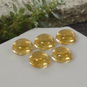 Citrine Gemstones in 8 mm (calibrated) Size for Sale, Citrine Stones in Light Golden Color