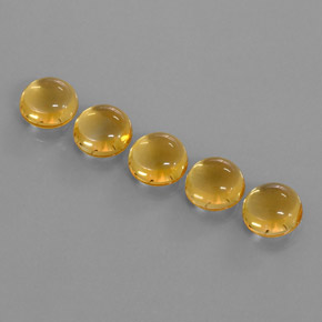 Citrine Gemstone in 8 mm (calibrated) Size for Sale, Citrine Stone in Yellow Golden Color
