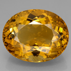 126.20 ct Yellow Citrine Gemstone, Citrine Gem in Oval Facet Shape for Sale.