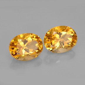 4.09 ct Yellow Citrine Stone, Natural Citrine in Oval Facet Shape for Sale