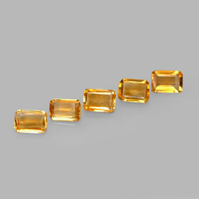 4.15 ct Gold Citrine Stone, Natural Citrine in Octagon Facet Shape for Sale