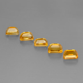 Citrine Gemstone in 7 x 5 mm (calibrated) Size for Sale, Citrine Stone in Yellow Golden Color