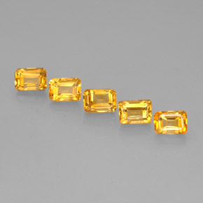 5.82 ct Yellow Citrine Gemstone, Citrine Gem in Octagon Facet Shape for Sale.