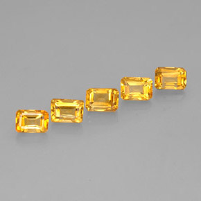 5.82 ct Yellow Citrine Stone, Natural Citrine in Octagon Facet Shape for Sale