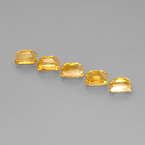 Citrine Gemstone in 7 x 5 mm (calibrated) Size for Sale, Citrine Stone in Yellow Golden Color