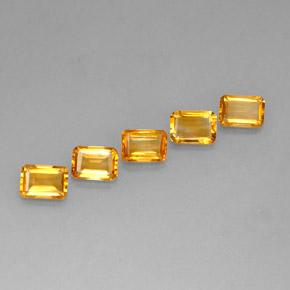 4.31 ct Yellow Citrine Stone, Natural Citrine in Octagon Facet Shape for Sale