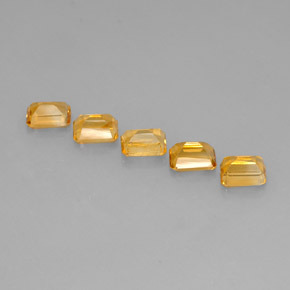 Citrine Gemstone in 7 x 5 mm (calibrated) Size for Sale, Citrine Stone in Yellow Golden Color