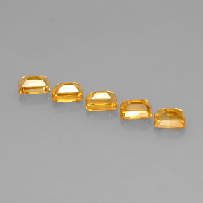Citrine Gemstone in 7 x 5 mm (calibrated) Size for Sale, Citrine Stone in Yellow Golden Color