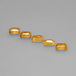 Citrine Gemstones in 7.2 x 5.3 mm Size for Sale, Citrine Stones in Yellow Golden Color