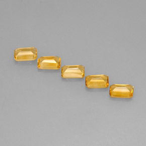 Citrine Gemstone in 7 x 5 mm (calibrated) Size for Sale, Citrine Stone in Yellow Golden Color