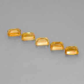 Citrine Gemstone in 7 x 5 mm (calibrated) Size for Sale, Citrine Stone in Yellow Golden Color