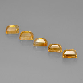 Citrine Gemstone in 7 x 5 mm (calibrated) Size for Sale, Citrine Stone in Yellow Golden Color