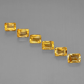 7.23 ct Gold Citrine Gemstone, Citrine Gem in Octagon Facet Shape for Sale.