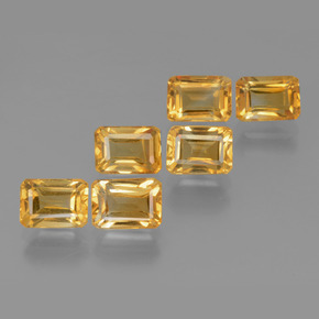 Orange-Gold Citrine Gem - 1.2ct Octagon Step Cut (ID: 275667)