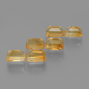 Citrine Gemstones in 7 x 5 mm (calibrated) Size for Sale, Citrine Stones in Orange-Gold  Color
