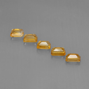 Citrine Gemstone in 7 x 5 mm (calibrated) Size for Sale, Citrine Stone in Yellow Golden Color