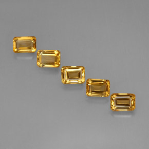 5.4ct Octagon Step Cut Yellow Golden Citrine for sale thumb image of 5.4ct Octagon Step Cut Yellow Golden Citrine (ID: 275675)