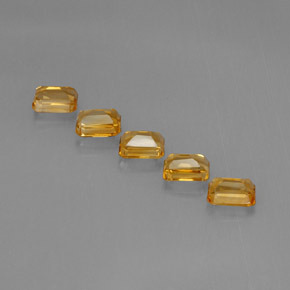 Citrine Gemstones in 7 x 5 mm (calibrated) Size for Sale, Citrine Stones in Orange-Gold Color