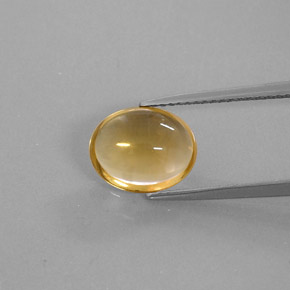 2.43 ct Gold Citrine Gemstone, Citrine Gem in Oval Cabochon Shape for Sale.