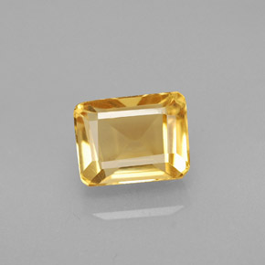 1.91 ct Gold Citrine Gemstone, Citrine Gem in Octagon Facet Shape for Sale.