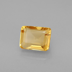 1.91 ct Gold Citrine Stone, Natural Citrine in Octagon Facet Shape for Sale