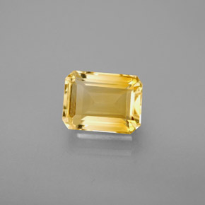 1.75 ct Yellow Citrine Gemstone, Citrine Gem in Octagon Facet Shape for Sale.