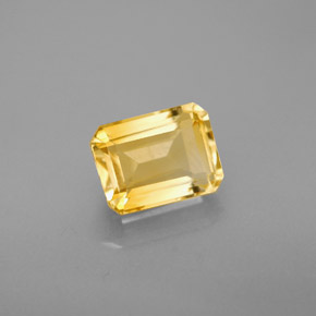 1.75 ct Yellow Citrine Stone, Natural Citrine in Octagon Facet Shape for Sale