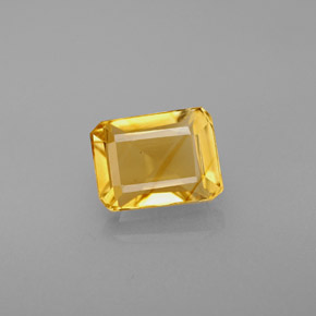 1.71 ct Yellow Citrine Gemstone, Citrine Gem in Octagon Facet Shape for Sale.