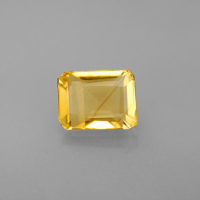 1.71 ct Yellow Citrine Stone, Natural Citrine in Octagon Facet Shape for Sale