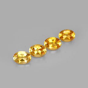 2.83 ct Yellow Citrine Stone, Natural Citrine in Oval Facet Shape for Sale