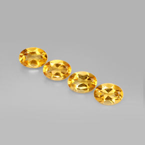 2.93 ct Yellow Citrine Gemstone, Citrine Gem in Oval Facet Shape for Sale.