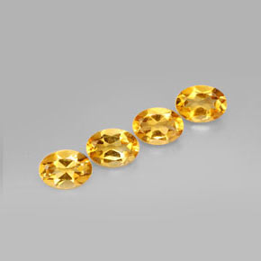 2.93 ct Yellow Citrine Stone, Natural Citrine in Oval Facet Shape for Sale