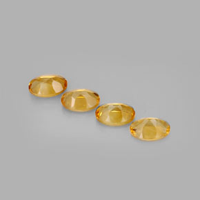 Citrine Gemstone in 7 x 5 mm (calibrated) Size for Sale, Citrine Stone in Yellow Golden Color