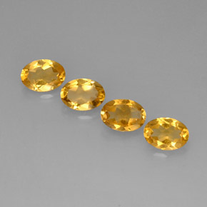 2.84 ct Yellow Citrine Gemstone, Citrine Gem in Oval Facet Shape for Sale.