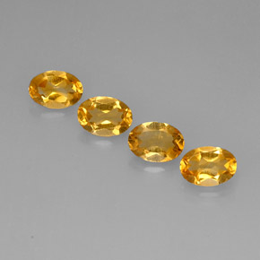 2.72 ct Yellow Citrine Gemstone, Citrine Gem in Oval Facet Shape for Sale.