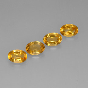 2.72 ct Yellow Citrine Stone, Natural Citrine in Oval Facet Shape for Sale