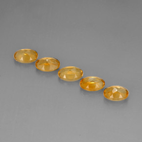Citrine Gemstone in 7 x 5 mm (calibrated) Size for Sale, Citrine Stone in Yellow Golden Color