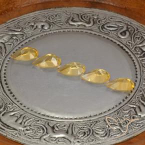 Citrine Gemstones in 8 x 5 mm (calibrated) Size for Sale, Citrine Stones in Gold  Color
