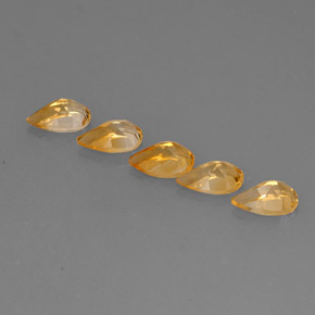 Citrine Gemstone in 7.9 x 5 mm Size for Sale, Citrine Stone in Yellow Golden Color