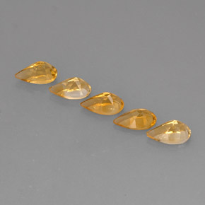 Citrine Gemstone in 7.9 x 5 mm Size for Sale, Citrine Stone in Yellow Golden Color