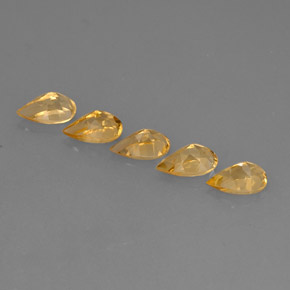 Citrine Gemstone in 8 x 5.1 mm Size for Sale, Citrine Stone in Yellow Golden Color