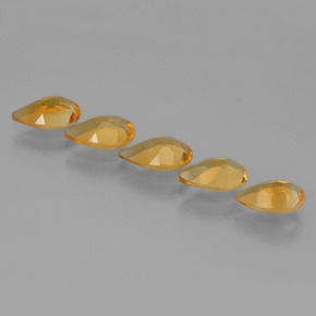 Citrine Gemstone in 7.5 x 5.1 mm Size for Sale, Citrine Stone in Yellow Golden Color