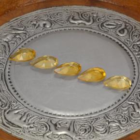 Citrine Gemstones in 8.1 x 5.2 mm Size for Sale, Citrine Stones in Yellow Golden Color