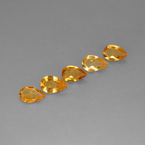 2.78 ct Yellow Citrine Stone, Natural Citrine in Pear Facet Shape for Sale