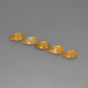 Citrine Gemstone in 7.7 x 4.8 mm Size for Sale, Citrine Stone in Yellow Golden Color