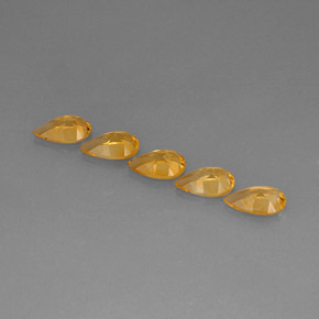 Citrine Gemstone in 8 x 5 mm Size for Sale, Citrine Stone in Yellow Golden Color